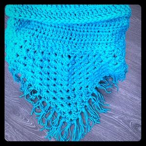 Blue Hand Made Crochet cowl
